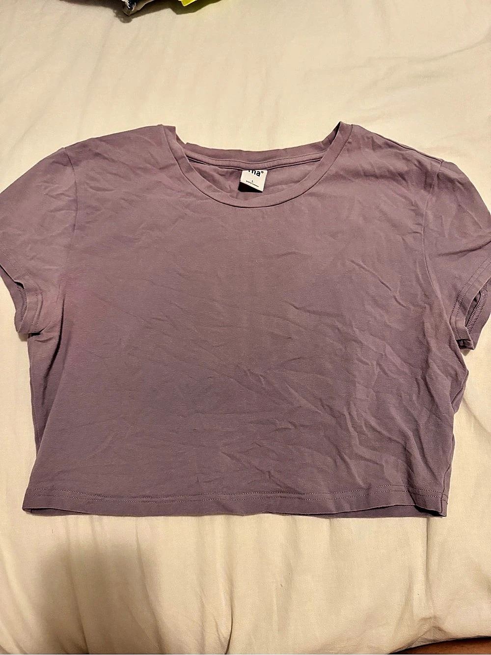 Tna Purple Cropped Short Sleeve Tee